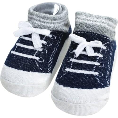 2 Pairs Hot Selling Newborn Girl Boy Baby Kids Toddler Gift 3D Canvas Shoes sock Shoes Shape Charm Anti Slip Socks Great