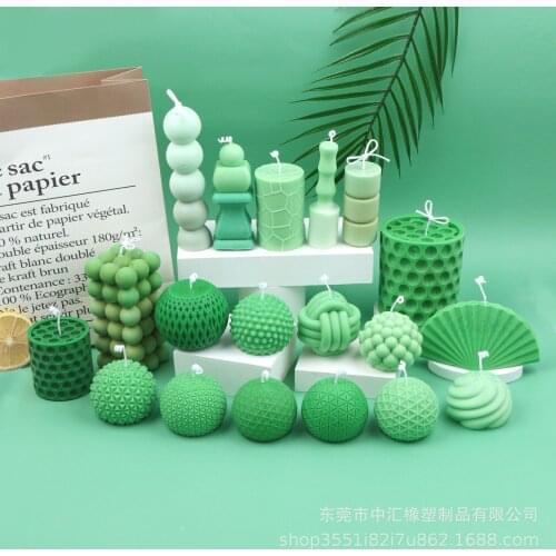 Variety of Spherical Diamond Grids Silicone Candle Mold for DIY Aromatherapy Candle Ornaments Handicrafts Popular Mould Tools