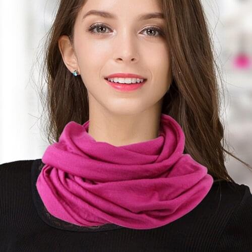 100% Wool Scarf Ladies Double Ring Sleeve Head Superfine Knitting Wool Scarf Collar