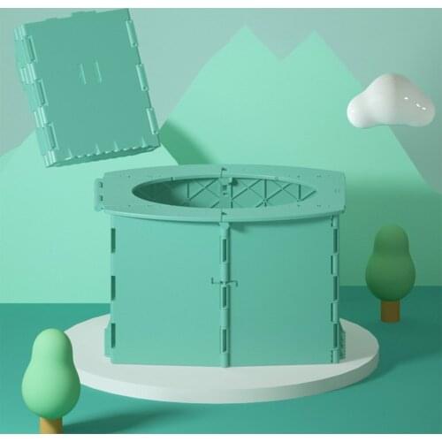 Foldable Kids Toilet Portable Mobile Pedestal Pan Car PP Mini Toilet Outdoor Travel Camping Supplies with Plastic Bags for Baby