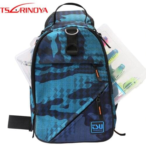 TSURINOYA Fishing Bag E1 32*21*9cm Waterproof Multifunctional Lure Fishing Tackle Pack Large Capacity Bait Box Trave Outdoor Bag