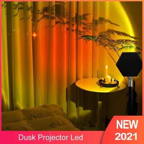 USB Dusk Projector Led Night Light 8W Photography Lamp Decoration Lighting For Bedroom Bar Coffee Store Wall Decoration Lighting