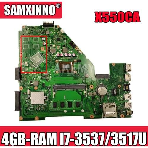 X550CC Laptop motherboard for ASUS X550CA X550CL R510C Y581C X550C original mainboard 4GB-RAM I7-3537/3517U