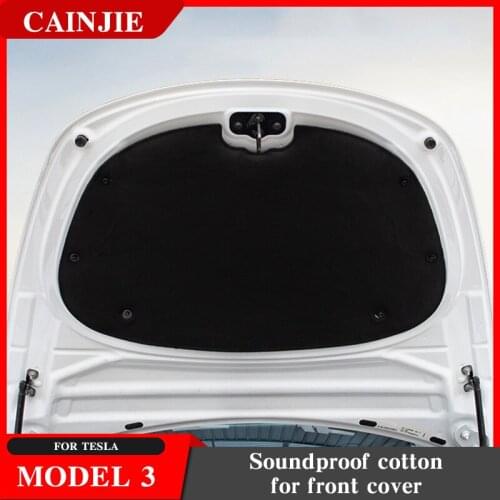 Model3 Front Trunk Soundproof Cotton For Tesla Model 3 2021 Accessories Sound Insulation Shock Plate Hood Protective Pad