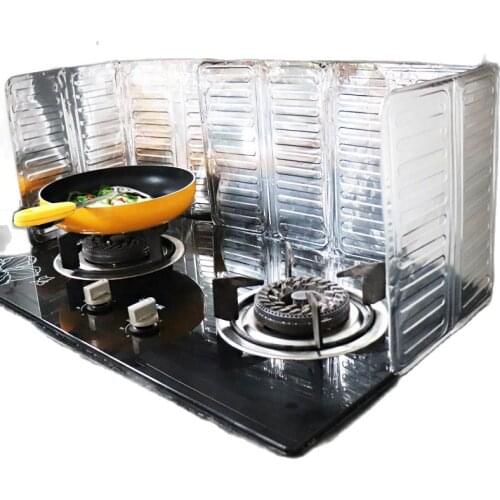 1Pcs Aluminum Foil Oil Baffle Gas Stove insulation Splatter Screens scald Shield Cooking Fry Pan Cover Kitchen Tools & Gadgets