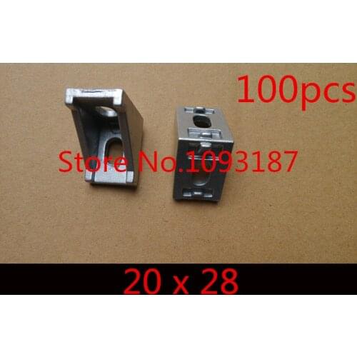 100PCS/LOT 2020 Profile Aluminum Corner Fitting Angle 20 x 28 Decorative Brackets Aluminum Profile Accessories L Connector