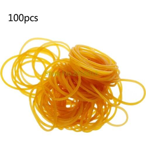 100 Pcs/Bag High Quality Office Rubber Ring Rubber Bands Strong Elastic School Office Organizer Supplies C26