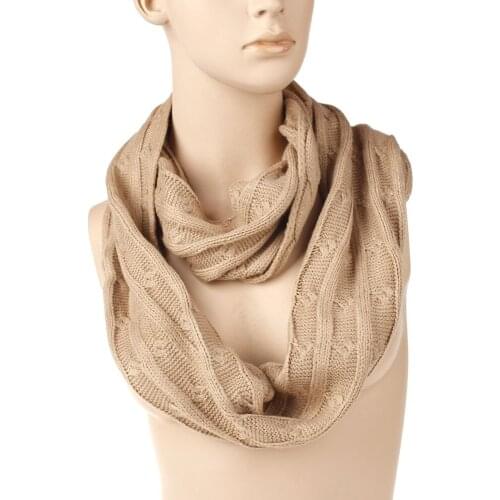 200pcs/lot women new fashion winter warm knitted twist infinity scarf/knit ring scarf 8 color for choose