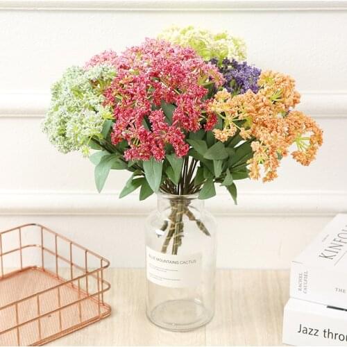 6pcs/bundle Simulation Foam Vanilla Flower Ball Office Home Decoration Fake Flower Diy Flower Arrangement Material