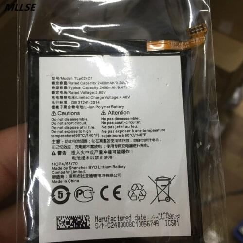 MLLSE 2400mAh battery For Alcatel A3 OT-5046/Shine Lite OT-5080 5080X OT-5046D OT-5046Y 5046D 5046Y TLP024C1/TLP024CJ battery
