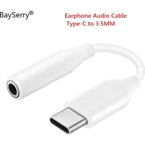 BaySerry Audio cable Type C Jack Earphone Cable USB C to 3.5mm Headphones Adapter For Samsung S21 S20 Xiaomi Mi 11 10 Huawei P30