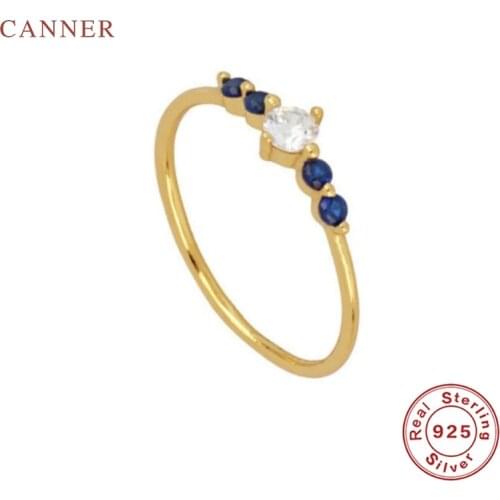 CANNER Cross Border Fashion Ring S925 Sterling Silver Luxury Fine Jewelry Rings For Women Anillos Wedding Rings Bague Bijoux