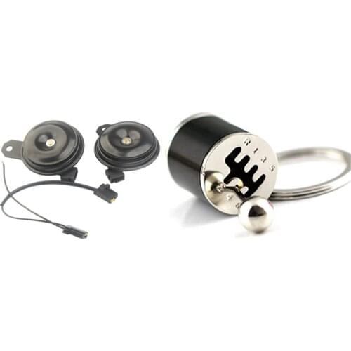 2Pcs Vehicle Horn 12V for Toyota Corolla RAV4 Camry Levine 2019 & 1x 6-Speed Manual Transmission Shift Lever Key Ring