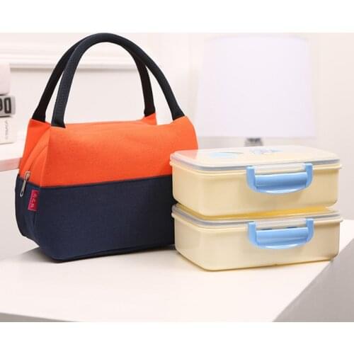 Brand Canvas Lunch Bags for Women Fashion Portable Thermal Insulated Lunch Box Bag Tote Bolsa Comida Lunch Bag for Kids School