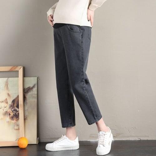 Boyfriend Style Denim Jeans Maternity Pants For Pregnant Women Clothes Loose Casual Straight Jeans Pregnancy Trousers Maternity