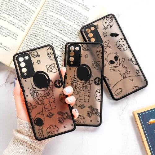 For Samsung A51 A52 A32 A71 Cute Alien Space Phone Case Galaxy A12 A70 A72 A50 A42 A31 A30 A21S A21 A20s A11 A10s M31 Back Cover
