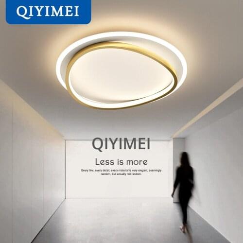 Black Gold Aluminum Acrylic Lamps Modern LED Chandelier Lights With Remote Bedroom Dining Living Study Room Hall Indoor Lighting