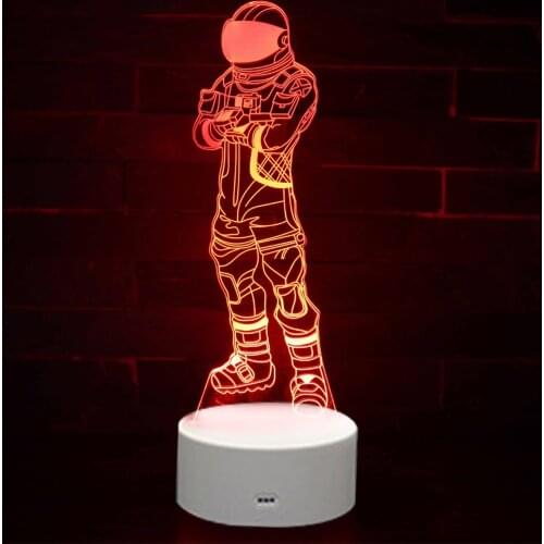 Raven Omega Figurine Light Kids Sleeping Lampen White Base3D Night Light3-7Color Touch3D illusion Battle Royale Figures Lamp D21