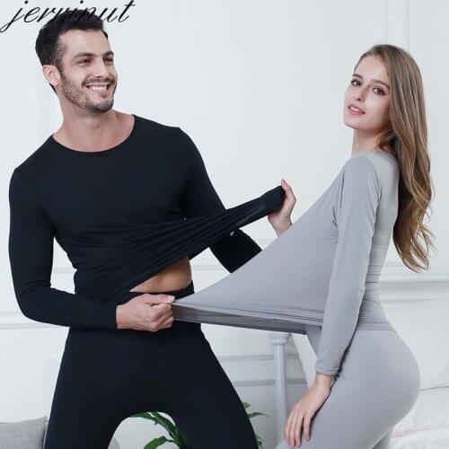 Jerrinut Plus Size Long Johns For Women Man 3XL 4XL 5XL 6XL Thermal Underwear Set Winter Wear Female Male Warm Suit Large Size