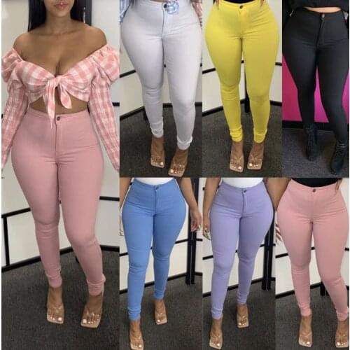 Hot sale 9 colors Womens long pants High stretch Skinny thin pants Fashion sexy Lift hips pencil pants S-3XL wholesale price