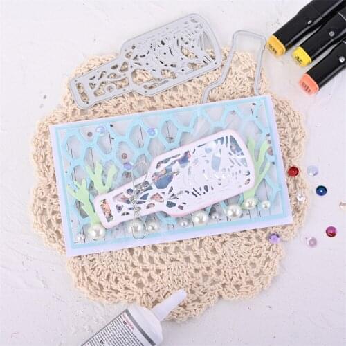 InLoveArts Bottle Metal Cutting Dies For DIY Scrapbooking Album Paper Cards Decorative Crafts Embossing Drifting Bottle Die Cuts