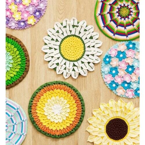 Custom Hand-knitted Handmade Yarn Crochet Decorative Sofa Chair Cushion Home Decoration Best Gift For Friends