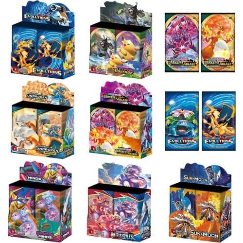 Pokemon Card 360/324pcs English French version Card toy TCG: Sun & Moon Unbroken Bonds Booster Box Trading Card Game Child Toy