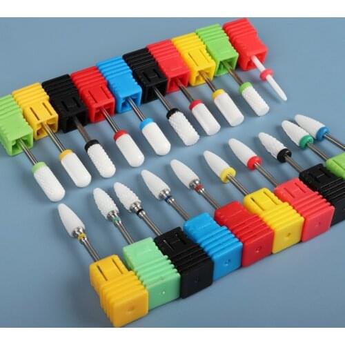 Ceramic Nail Drill Bit For Electric Manicure Drills Machine Milling Cutter Nail Files Buffers Nail Art Equipment Accessory