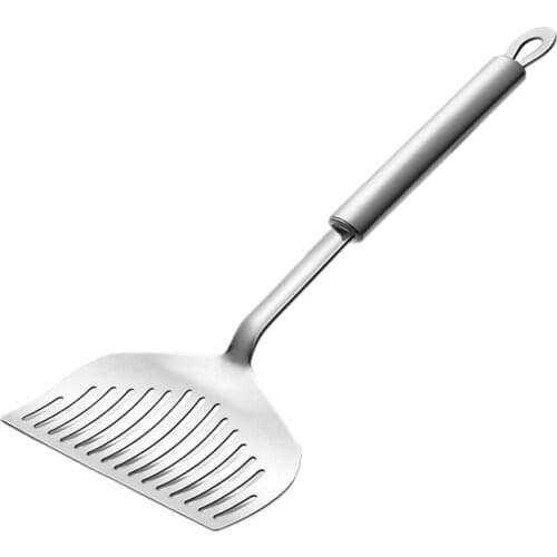 Stainless Steel Frying Pan Spatula Kitchen Cooking Tools Cookware Kitchenware Big Fish Shovel Flat Handle Big Fish Shovel Widene