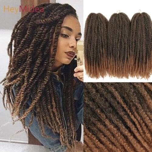 Marley Hair for Twists 18 Inch Long Afro Kinky Marley Braids Hair Kanekalon Synthetic Marley Braiding Hair Extensions Heymidea