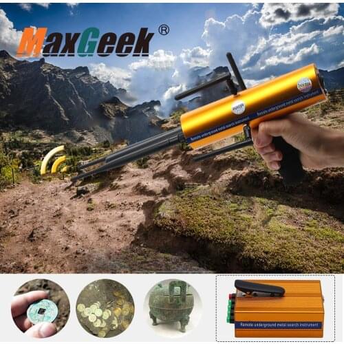 Maxgeek AKS Long Range Gold Metal Detector Gems Diamond Finder high sensitivity and stability with Five Antennas Handheld Type