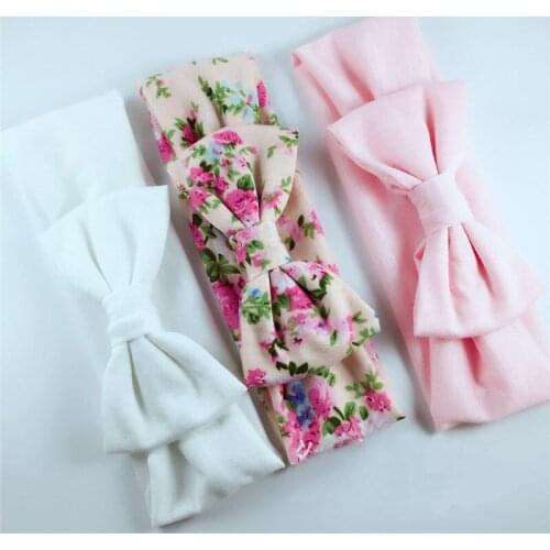 Fashion Bow Baby Headband Elastic Print Hair Band Baby Girl Hair Accessories 3PCS Sets