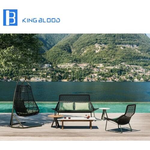 New style weaving garden sofa outdoor furniture rope sofa chair