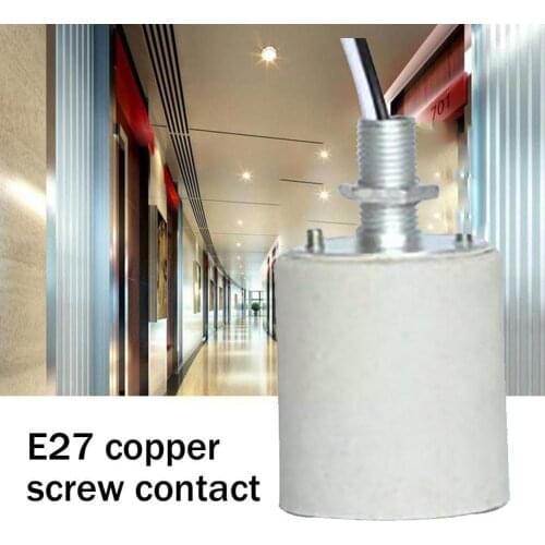 Lamp Holder Base Ceramic Screw Durable Round Home Use With Adapter Install E27 E14 For Bulb Resistant Heat Cable Easy Socke I8B6
