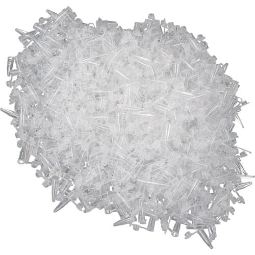 1000Pcs Micro Centrifuge Tube Test Tubing Vial Clear Plastic Vials Container Snap Cap For Laboratory Sample Supplies 0.2ML