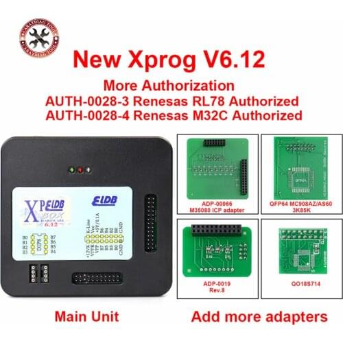 XPROG V6.12 Add New Authorization V5.72 V5.55 V5.84 X-PROG M Metal Box XPROG-M ECU Programmer Tool X Prog M V6.12 Full Adapters