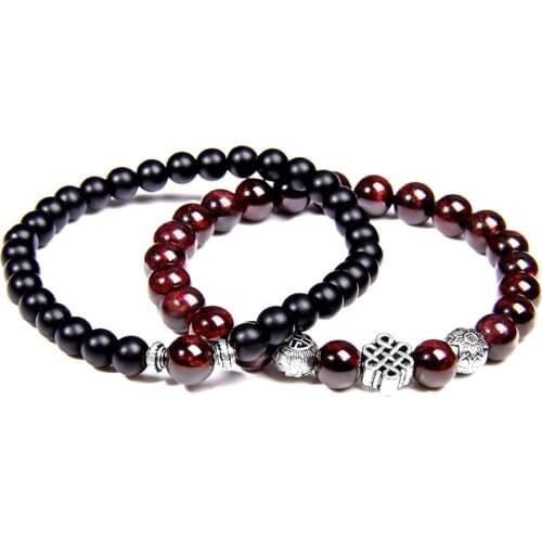 Natural Garnet Beads Bracelet For Women Red Stone Bracelet Silver-plated Yoga Balance Pulsera Couples Jewelry Gift Men Bracelets