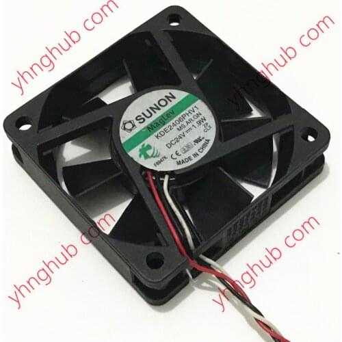 SUNON KDE2406PHV1 MS.AR.GN DC 24V 1.9W 60x60x15mm Server Cooling Fan