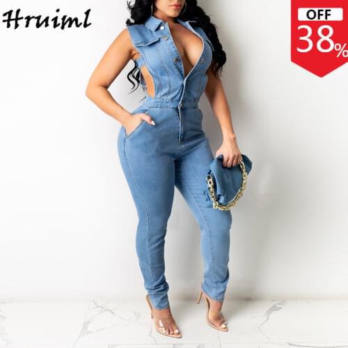 New Sleeveless Womens Jumpsuit Hollow Out Button Pockets Decorated Overalls and Overalls Fashion Casual Summer Woman Outfit