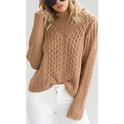 Sweater Women 2019 Round Neck Long Sleeve Solid Color Casual Loose Autumn And Winter Twist womens Sweaters Vestidos MMY76121