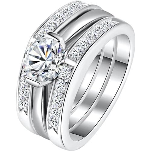 S925 Sterling Silver Diamond Ring Womens Luxury and Elegant Engagement Exquisite Couple Wedding Jewelry Party Festival Gift