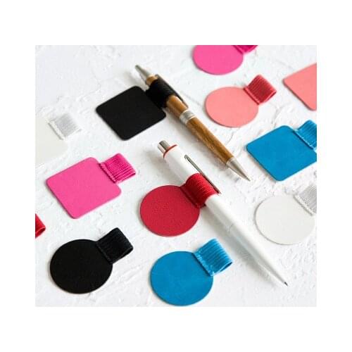 1Pcs Self-adhesive Leather Pen Holder Pen Clips for Notebooks Journals for Pen Organizer School Stationery