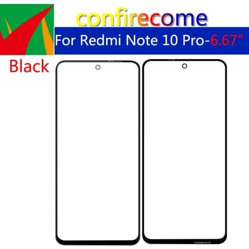 10Pcs\Lot For Xiaomi Redmi Note 10 Pro LCD Front Touch Screen Panel Glass Outer Lens With OCA Glue Replacement