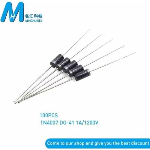 100PCS 1N4007 4007 1A 1000V DO-41 High quality Rectifier Diode IN4007 1n4007