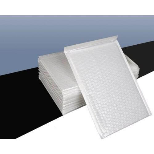50 Pieces 18x12cm Waterproof Shockproof Envelopes White Poly Bubble Mailer Bag Self Seal For Package Gift