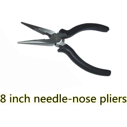 8 inch Nose Plier Electrician Multifunctional Nose Pliers Hand Tool Needle Nose Pliers Crimp Terminal Pliers Jewellery Craft