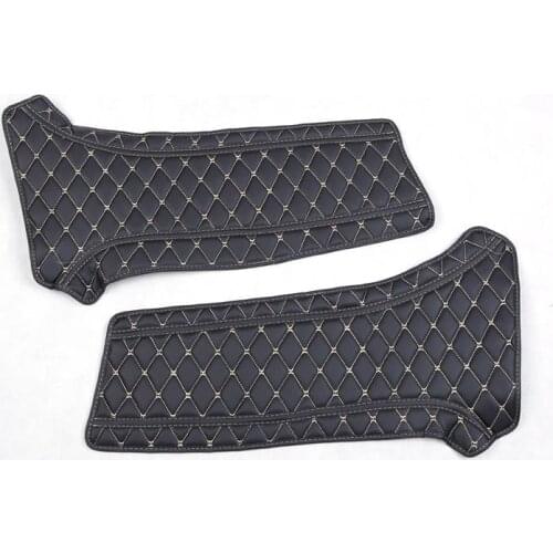 2pcs Car-covers microfiber leather anti-kick plate anti-play mat For Mazda CX3 CX-3 2015 2016 2017 2018 2019 2020