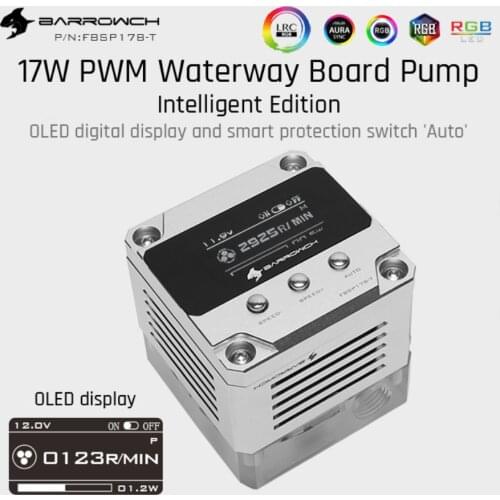 Barrowch FBSP17B-T, 17W PWM Intelligent Waterway Board Pump, OLED Digital Display, Only For Barrow Waterway Boards