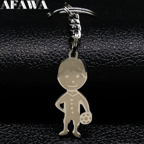 Fashion Big Stainless Steel Bag Accessories for Women Boy Silver Color Keychain Jewelry Gift llaveros de acero K77308B