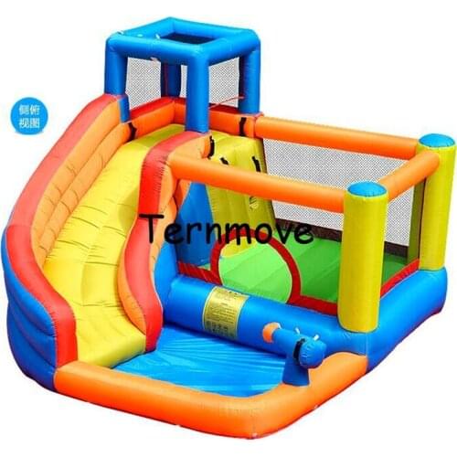 Inflatable bouncy castle with water slide Mini Inflatable space jump castle House Backyard Indoor Jumping Bouncer with Slide